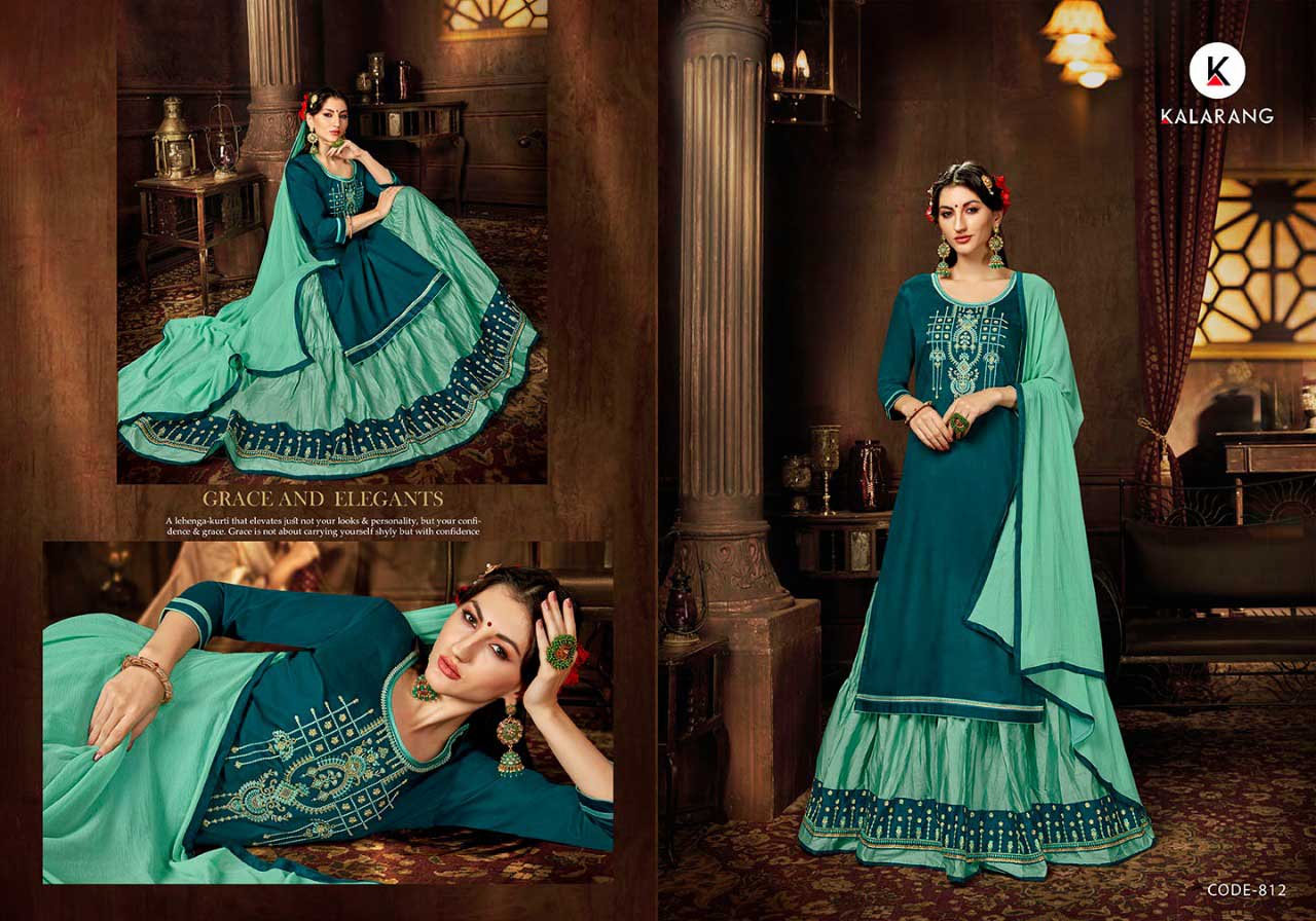 Kalarang Blossom Vol 6 Silk Suits With Skirt Collection Kalarang Blossom Vol 6 Silk Suits With Skirt Collection